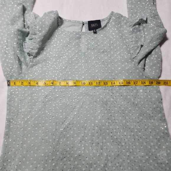 W5 Green with Gold Sparkle Accent Top Size Medium - Picture 7 of 12